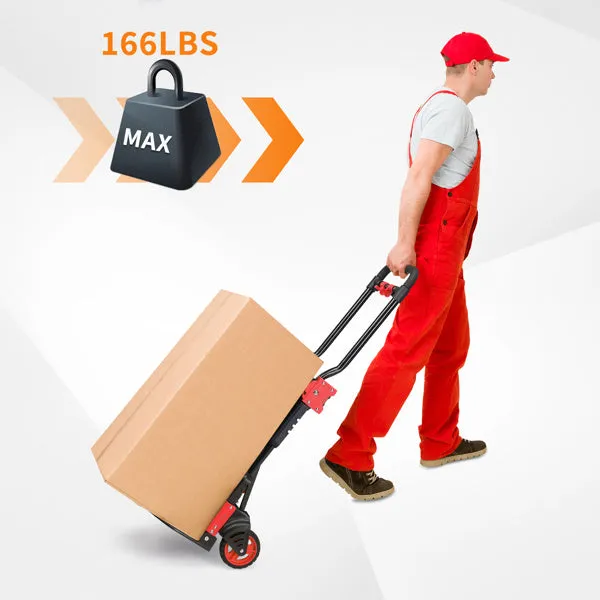 150kg 2-in-1 luggage trolley red