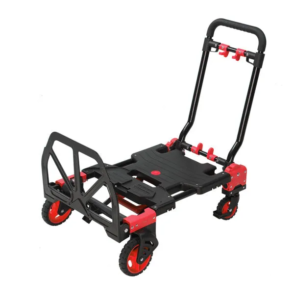 150kg 2-in-1 luggage trolley red