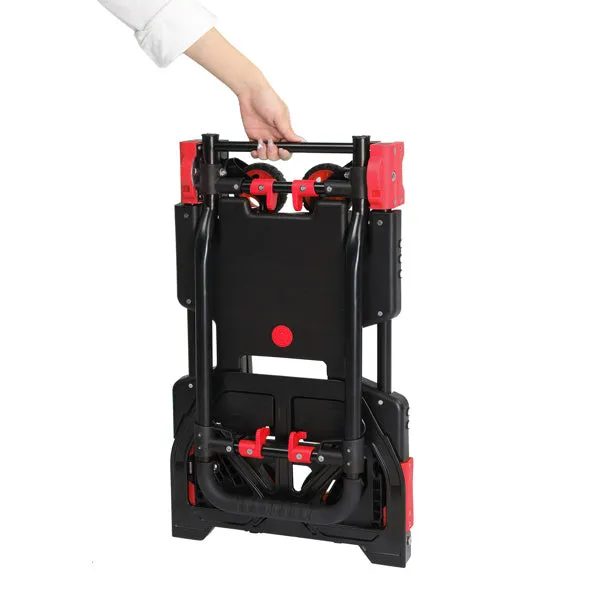 150kg 2-in-1 luggage trolley red