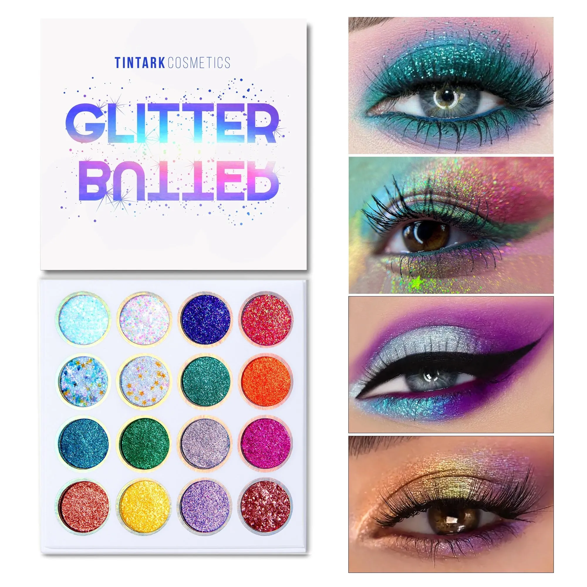 16 Color Tintark Glitter Butter Sparkle Eyeshadow Palette