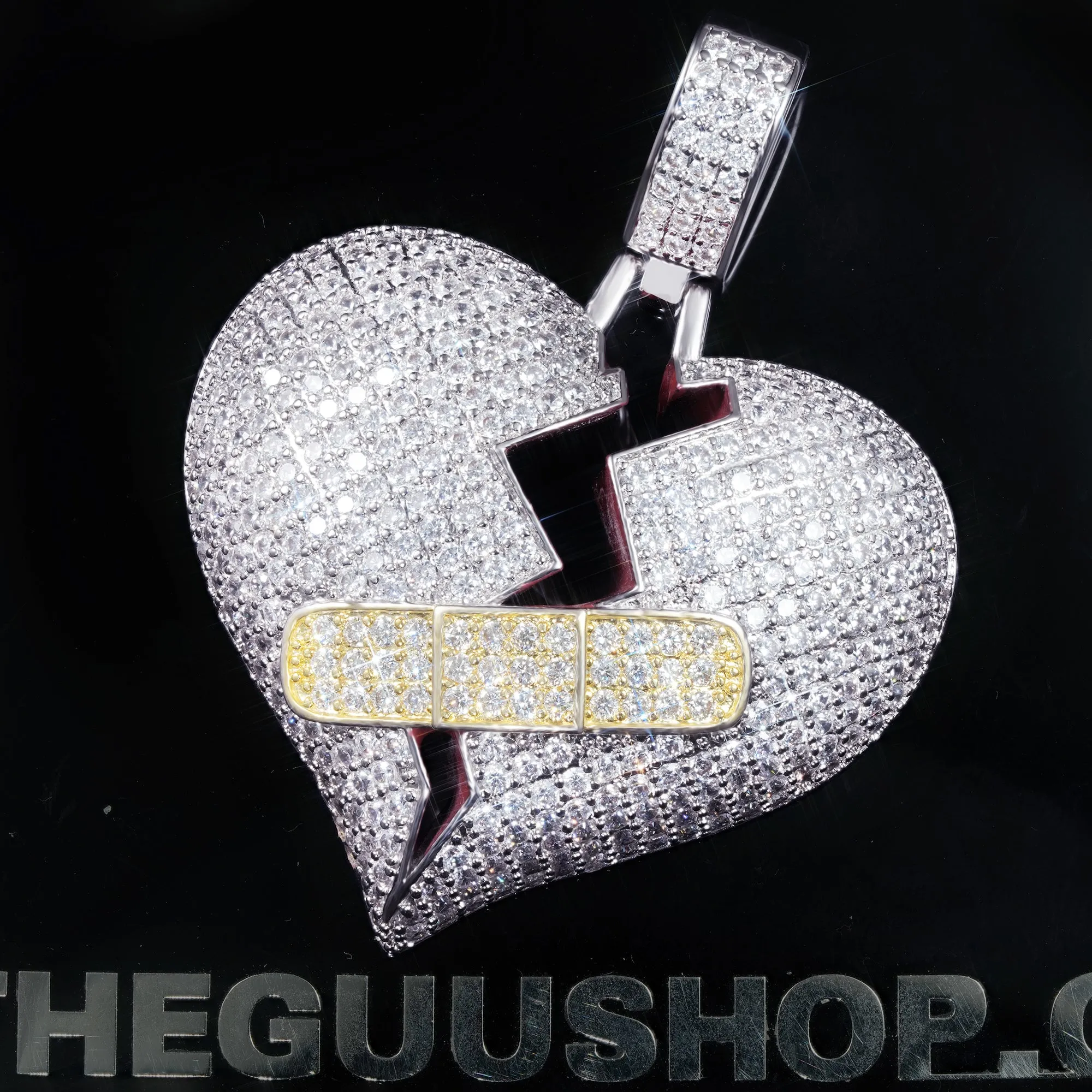 18K Gold-Plated Bandage Heartbreak Necklace