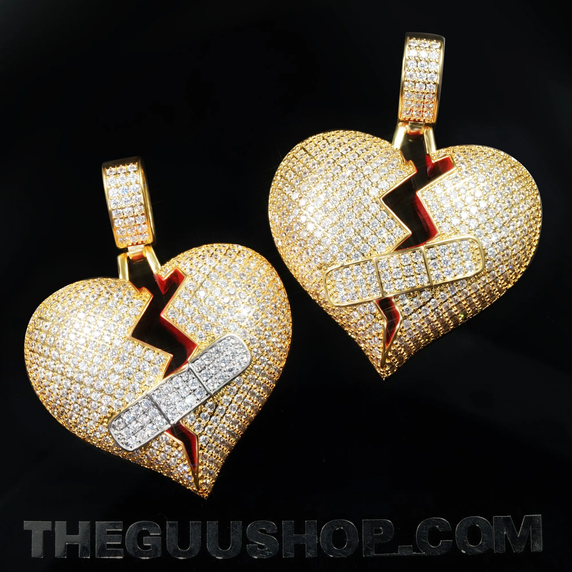 18K Gold-Plated Bandage Heartbreak Necklace