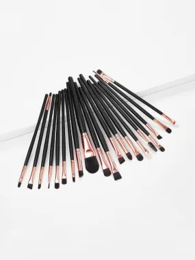 20pcs Professional Makeup Brushes Set Metal Make Up Brush Set-Black