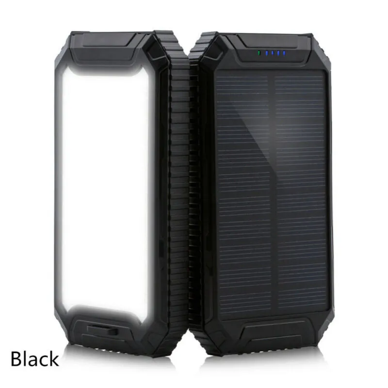 300000mAh Waterproof Portable Solar Charger Dual USB Battery Power Bank Phone