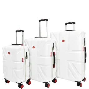 4 Wheel Spinner TSA Hard Travel Luggage Union Jack White