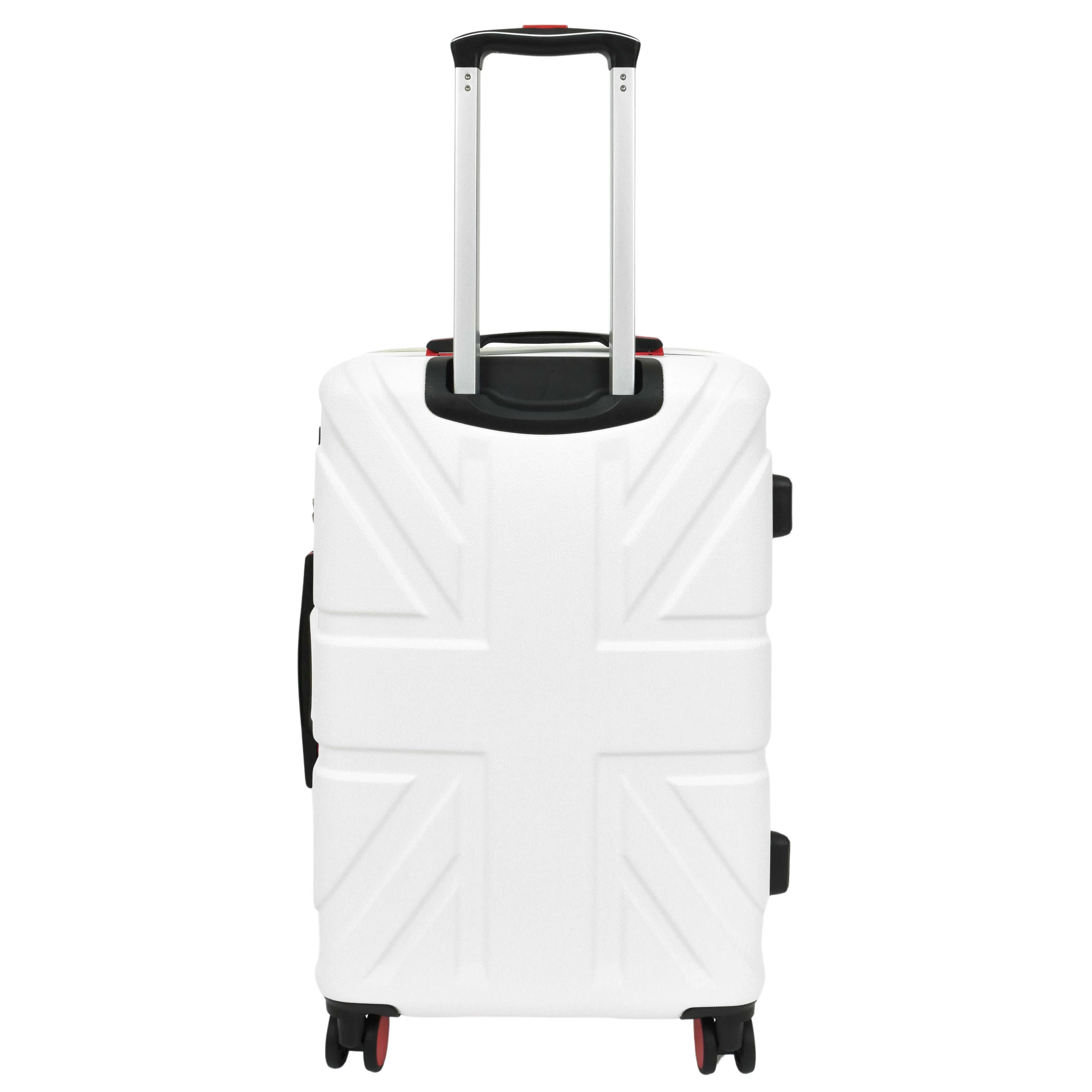 4 Wheel Spinner TSA Hard Travel Luggage Union Jack White