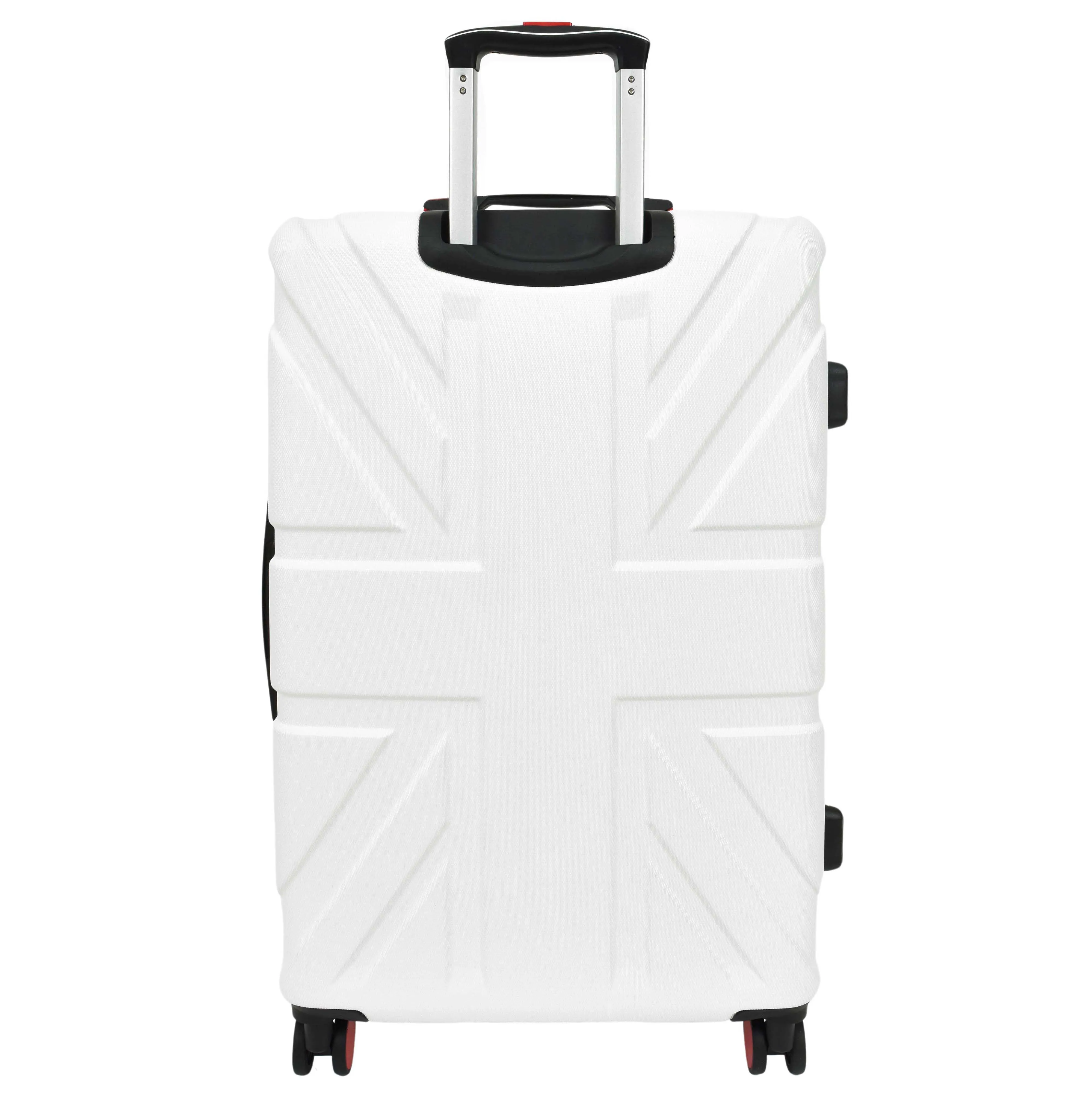 4 Wheel Spinner TSA Hard Travel Luggage Union Jack White