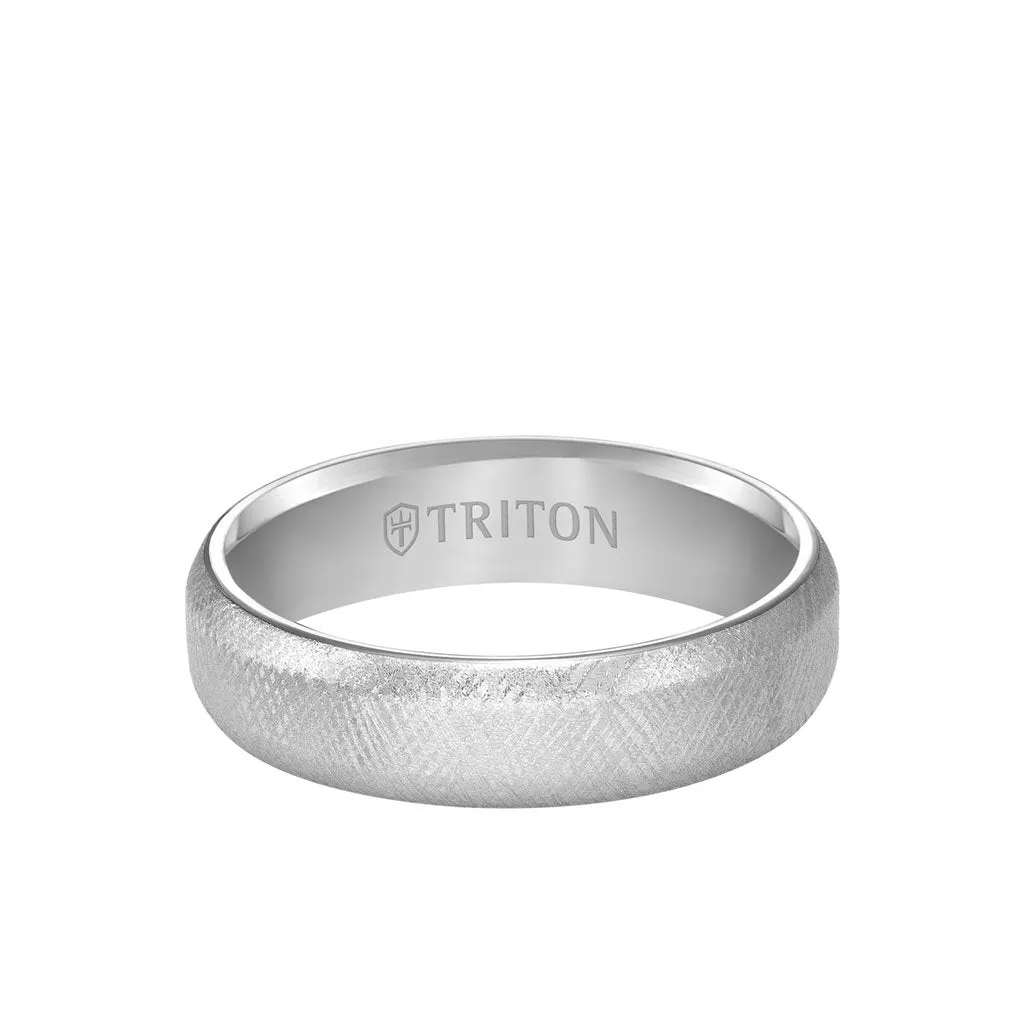 6MM Tungsten Carbide Ring - Florentine Center and Bevel Edge