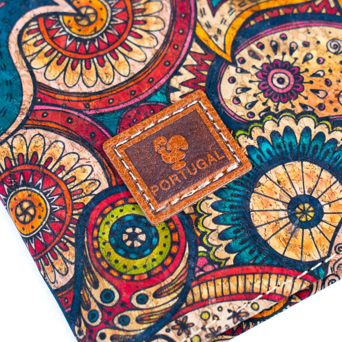 6units Vibrant Mandala Cork Passport Holder – Travel in Style BAGD-538-6