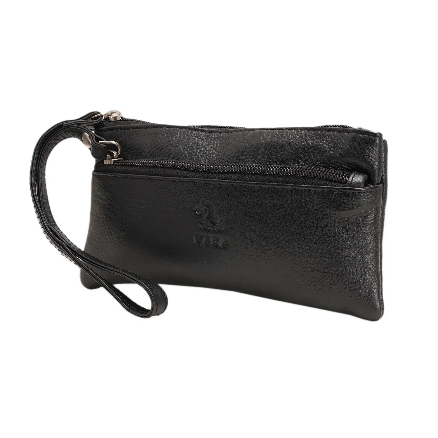 7027 Olive Leather Hand Pouch