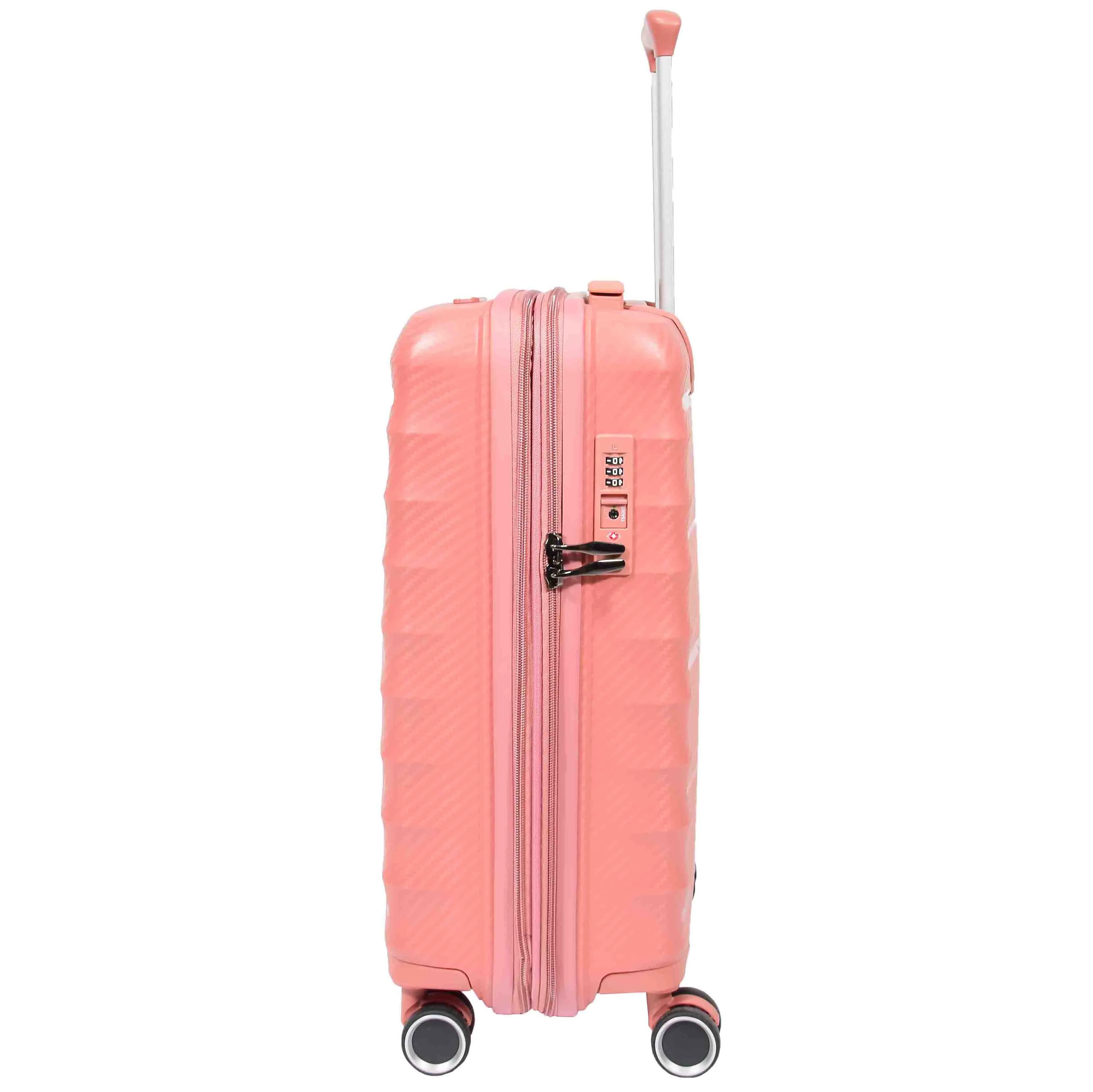 8 Wheel Spinner Luggage Expandable Arcturus Rose Gold