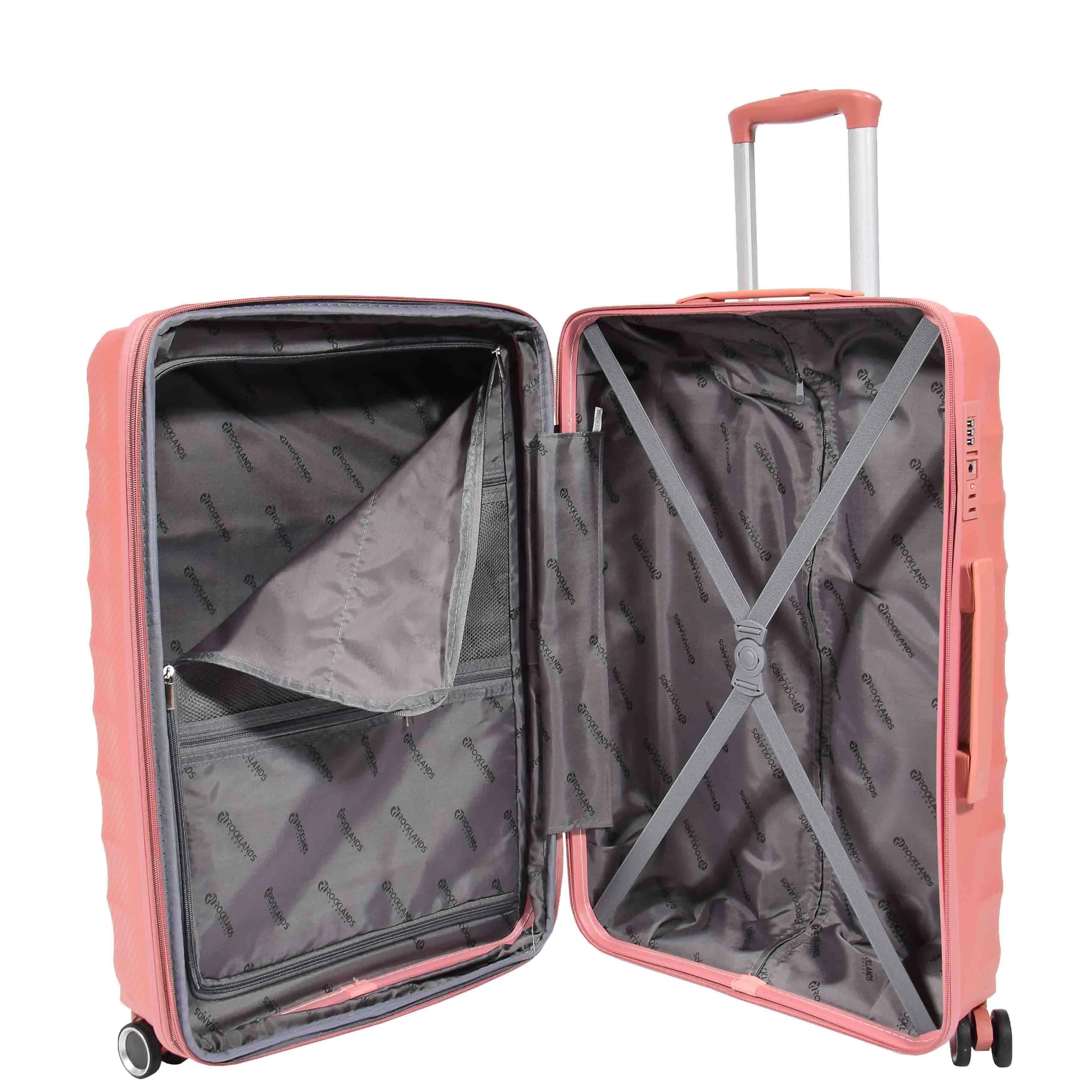 8 Wheel Spinner Luggage Expandable Arcturus Rose Gold