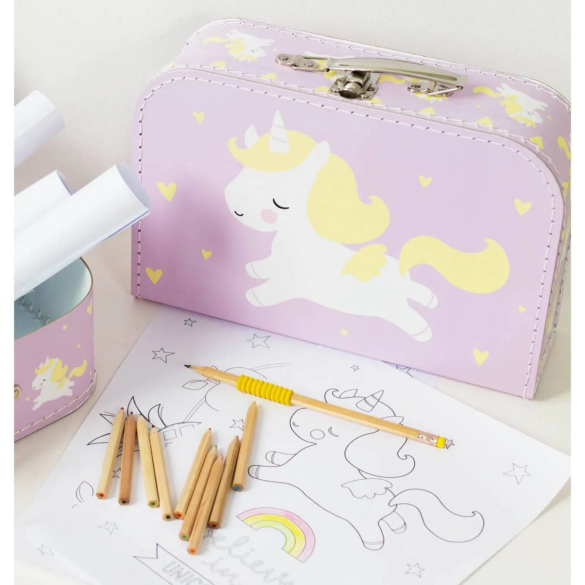 A Little Lovely Company Suitcase Unicorn