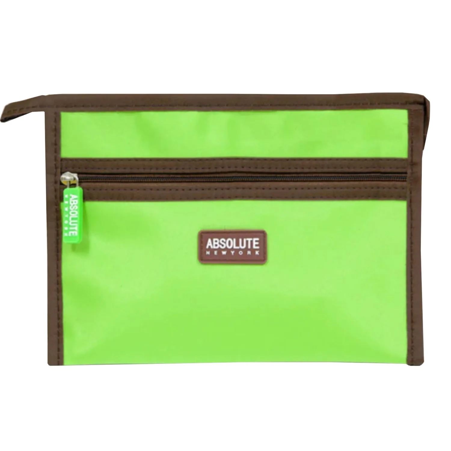 Absolute New York Green Microfiber Makeup Bag