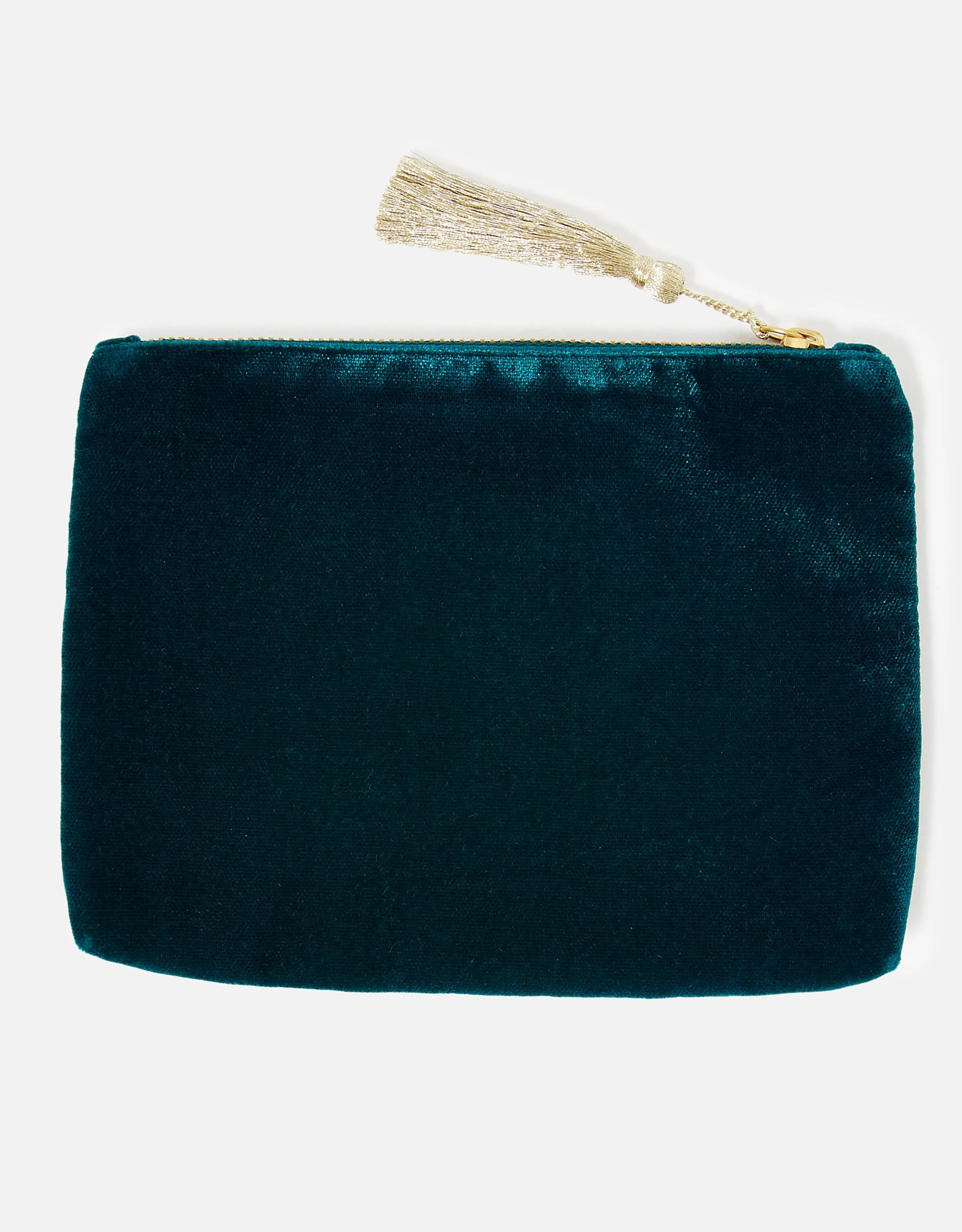 Accessorize London women's Green Velvet Cocktail Pouch wallet