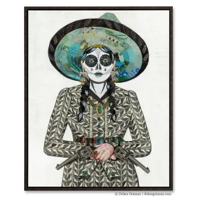 ADELITA (GRAY) canvas print with float frame