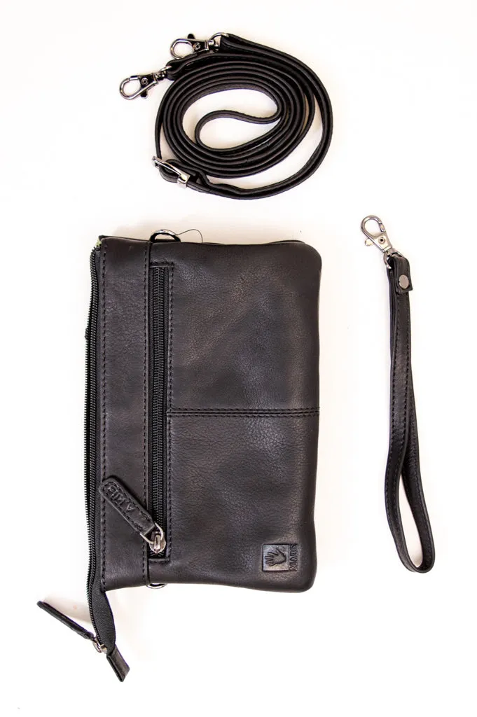 Adrian Klis 1544 Purse, Black, Leather