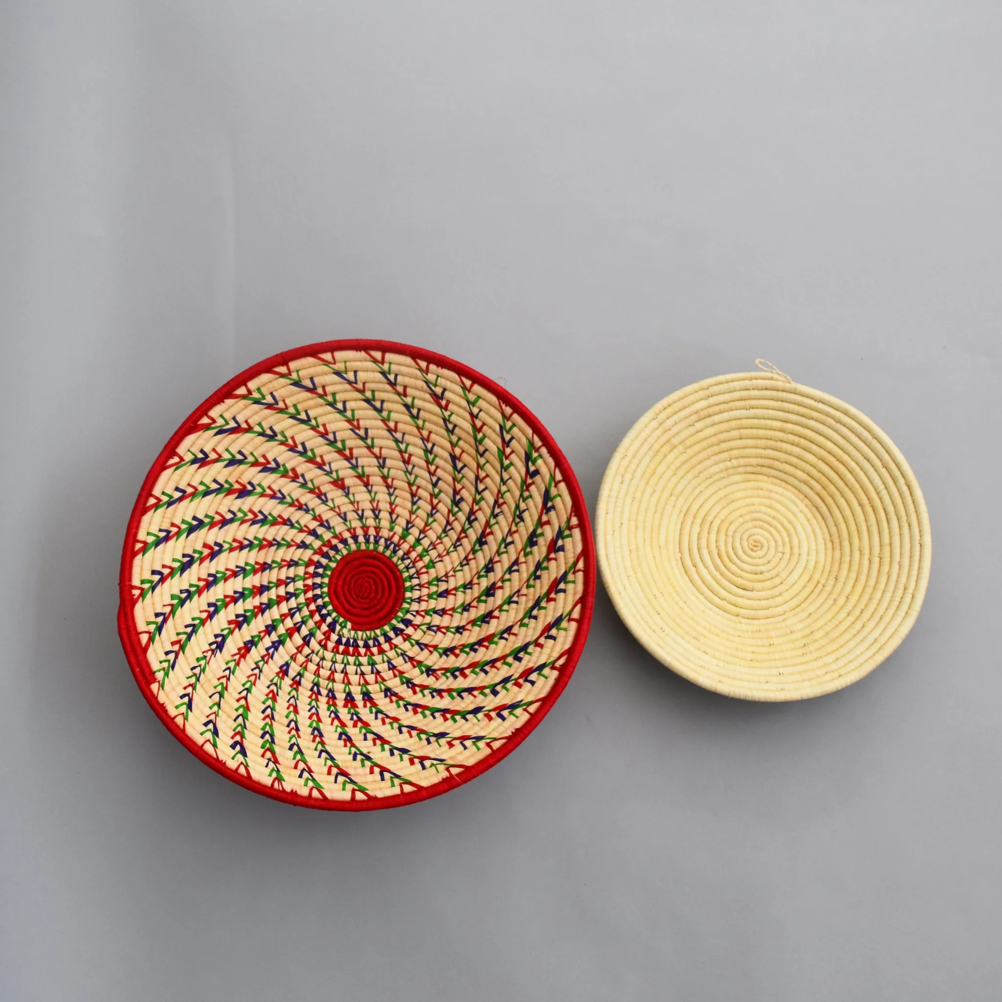 African Hanging wall basket- Straw Basket 7- Large
