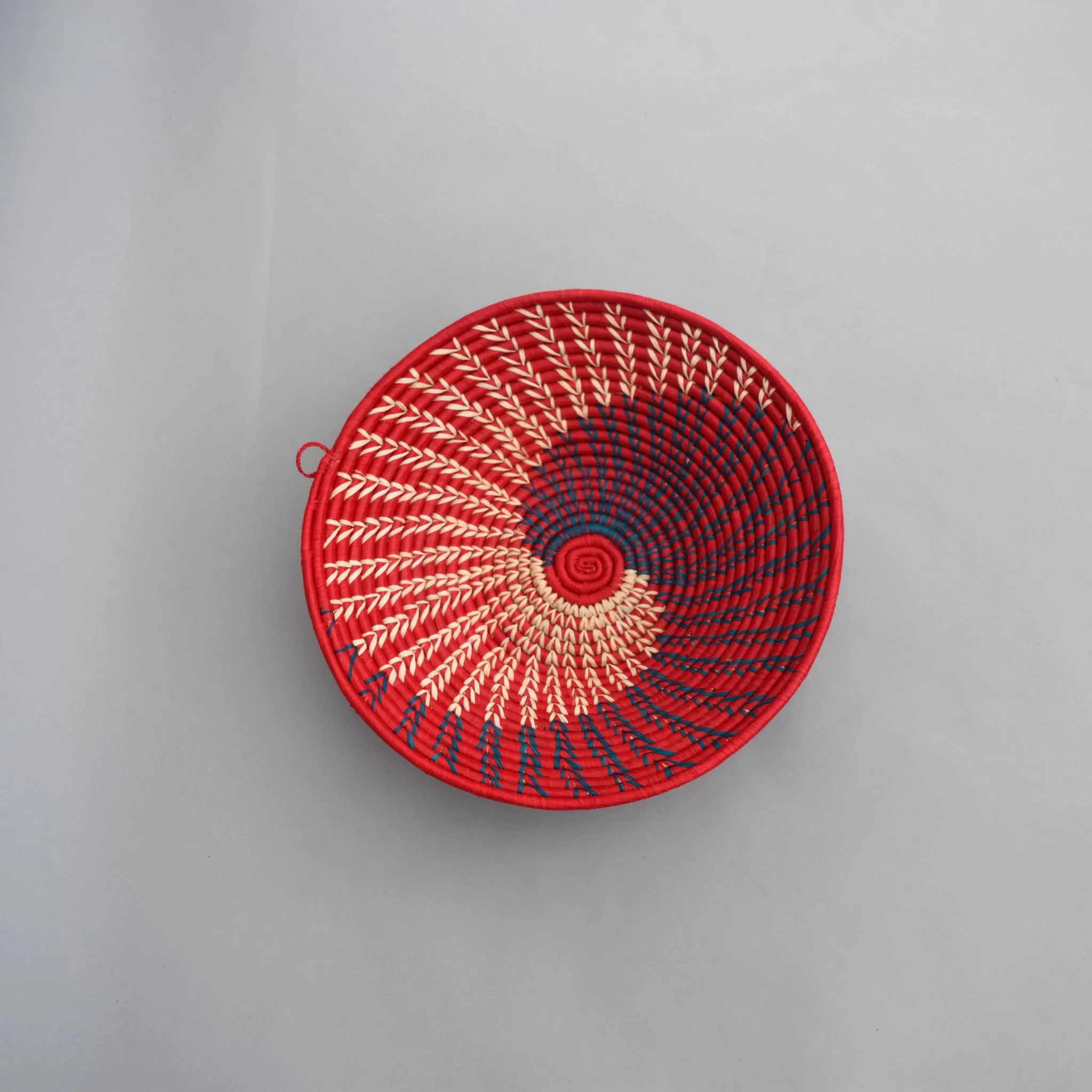 African Hanging wall basket- Straw Basket 9- Large