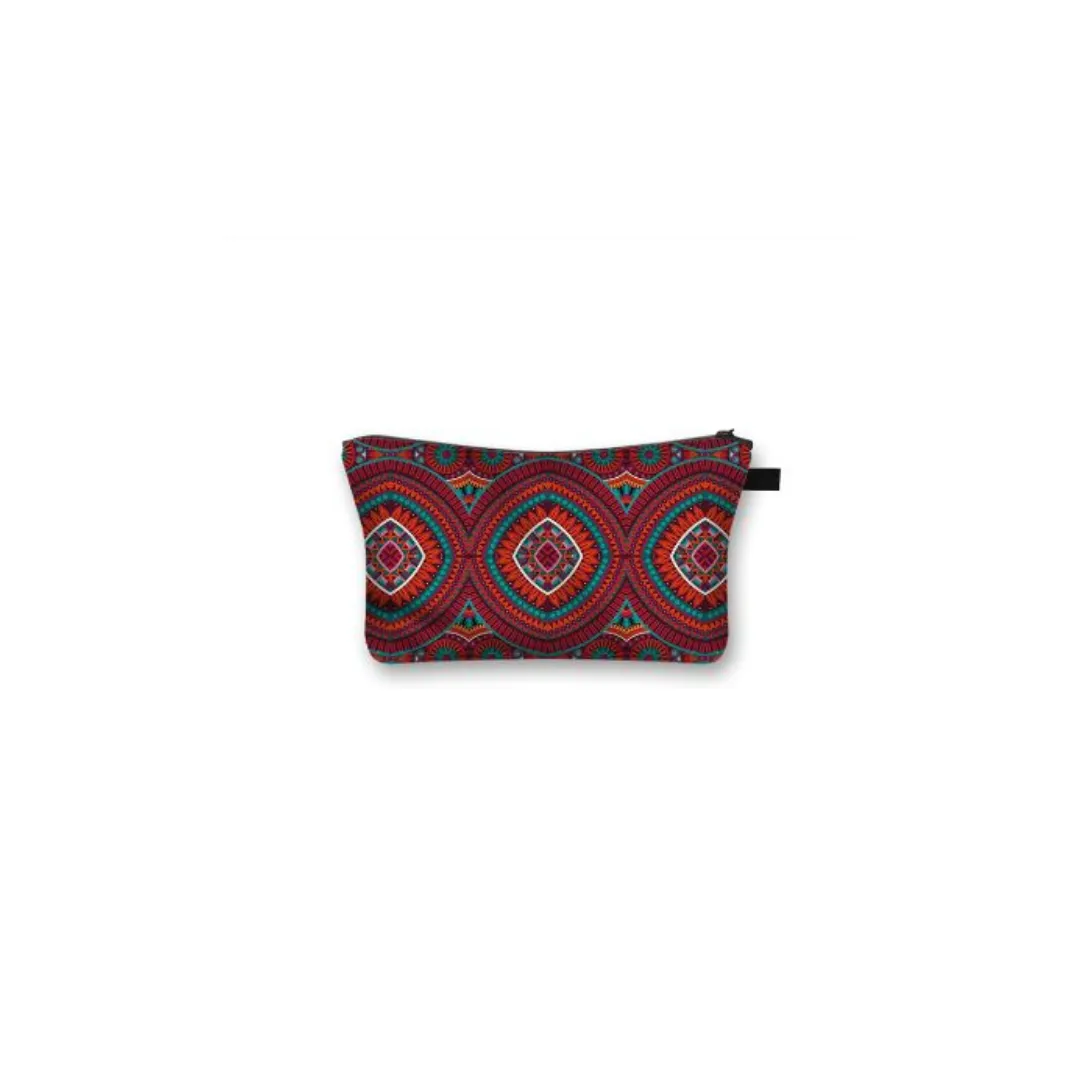 African Print Makeup and Cosmetic Bag - Kente