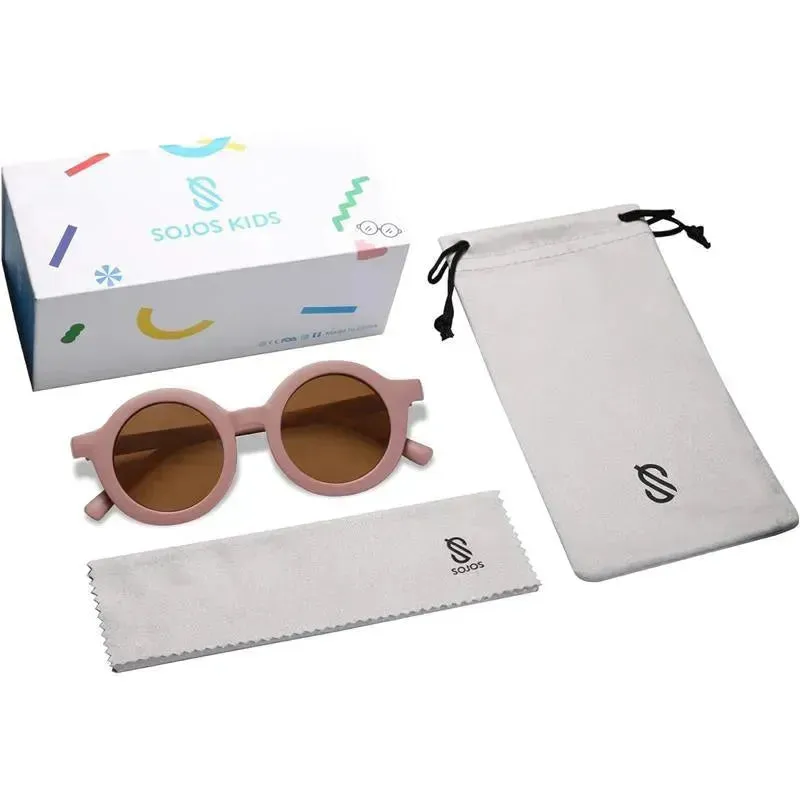 Ali Oli - SOJOS Cute Round Polarized Sunglasses, UV400 Protection, Mauve