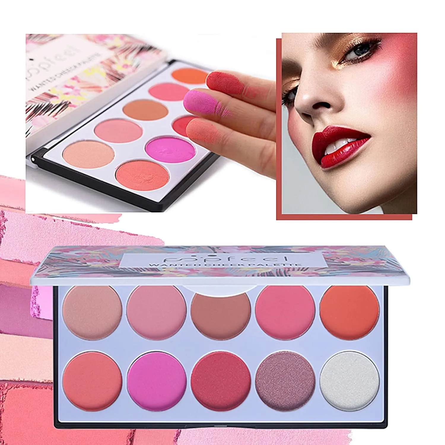 All-In-One Holiday Makeup Kit for Women: Concealer, Eyeshadow, Lipstick, Blush & Travel Bag