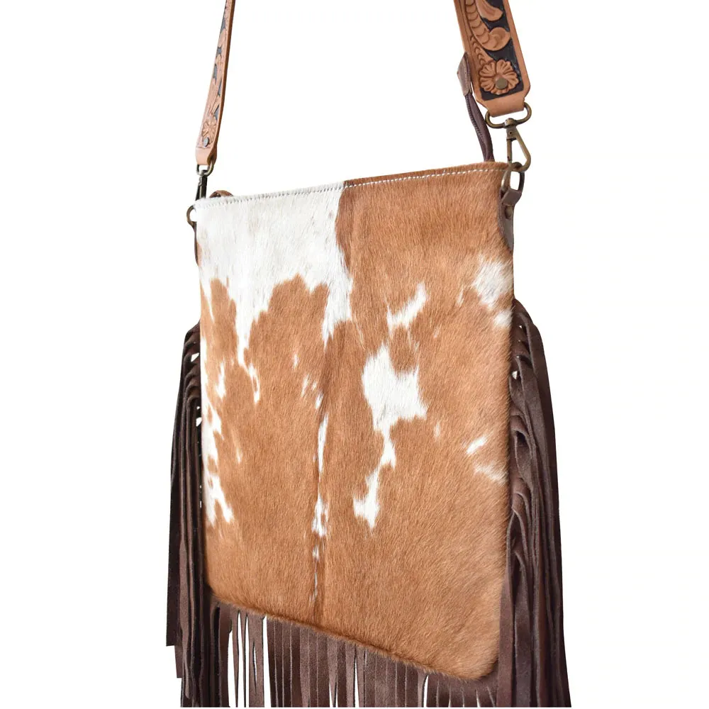 American Darling Conceal Carry Tan Cowhide w/ Fringe Crossbody