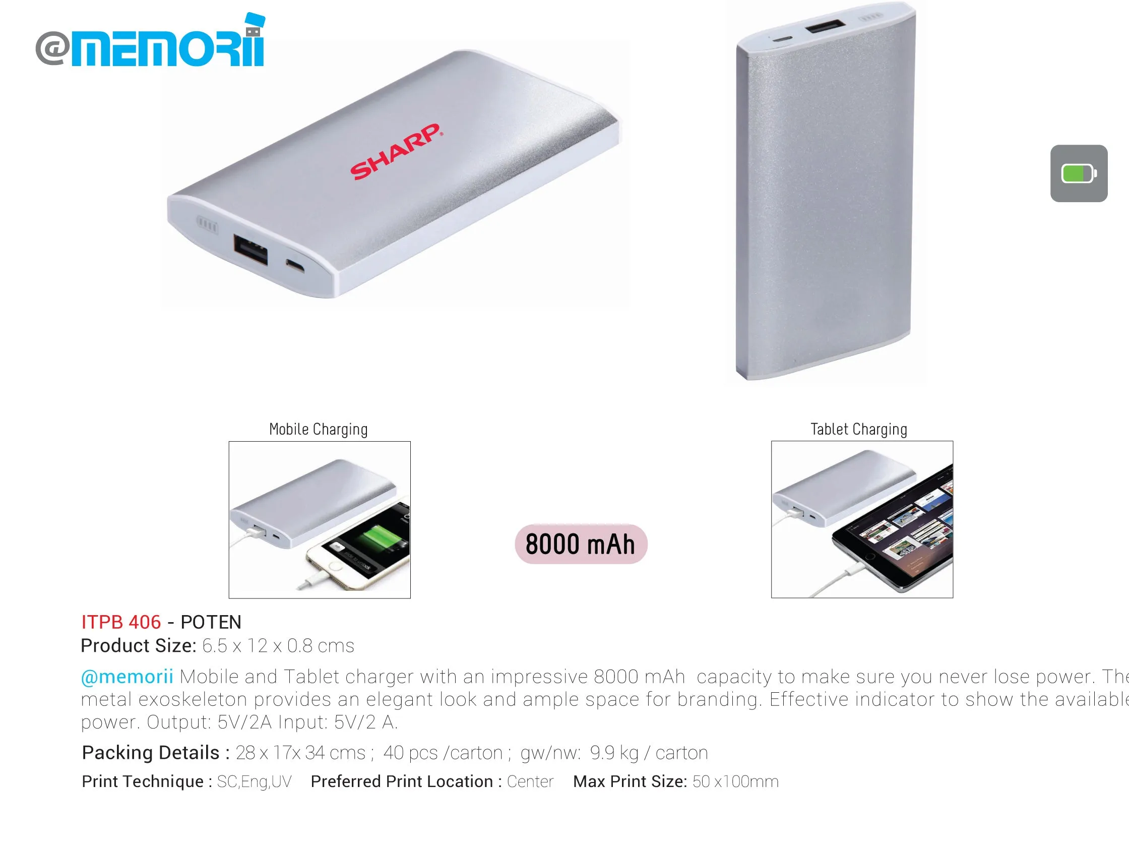 AMS-ITPB 406 - POTEN - 8000 mAh