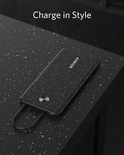 Anker PowerCore III 5000mAh MFi Certified Portable Charger with Built-in Lightning Cable, Ultra Slim Power Bank for iPhone XR, iPhone 11, and iPhone 11 Pro, and More