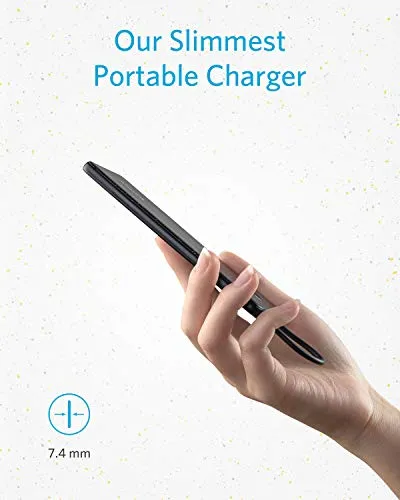 Anker PowerCore III 5000mAh MFi Certified Portable Charger with Built-in Lightning Cable, Ultra Slim Power Bank for iPhone XR, iPhone 11, and iPhone 11 Pro, and More