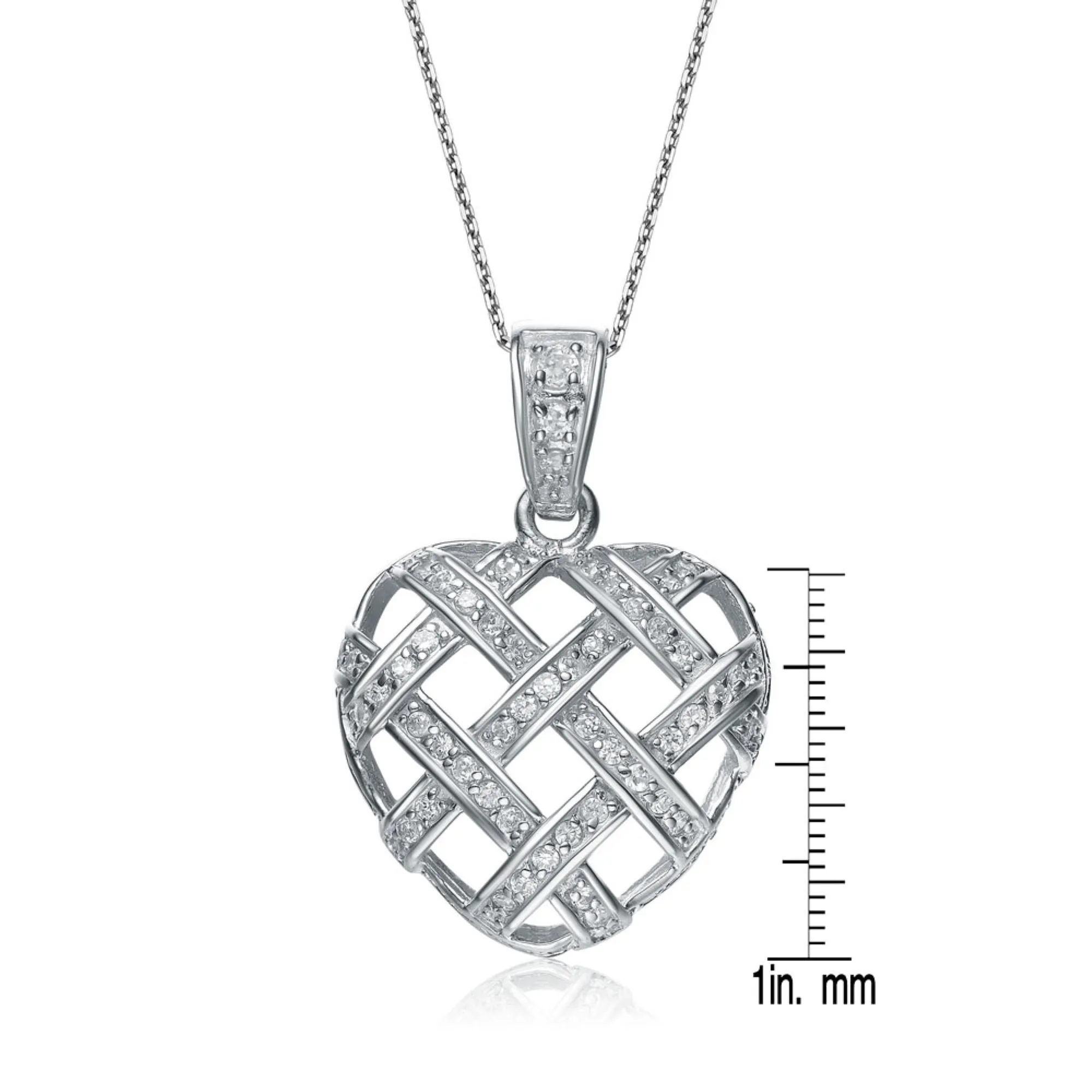 Aurélie Woven Heart Pendant