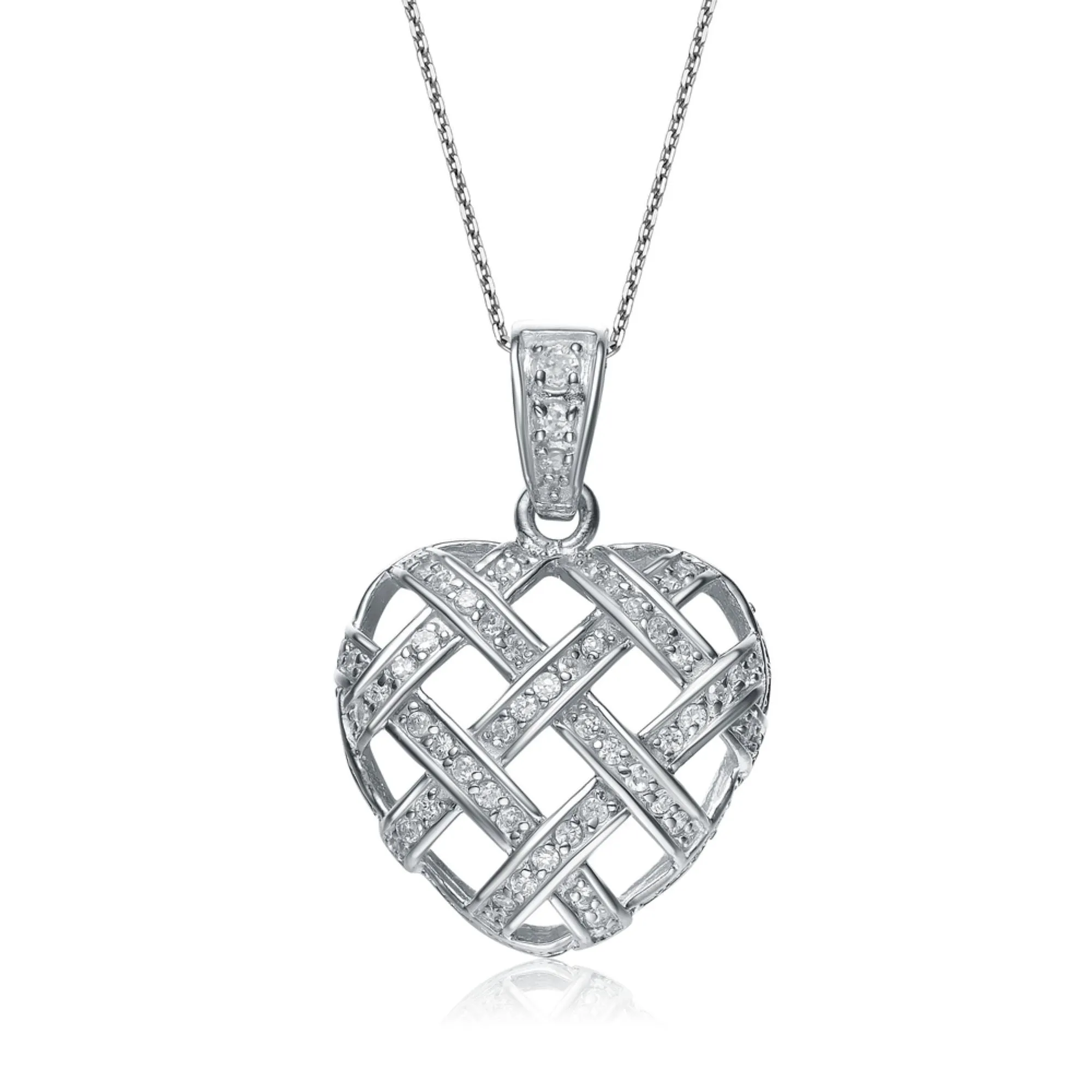 Aurélie Woven Heart Pendant