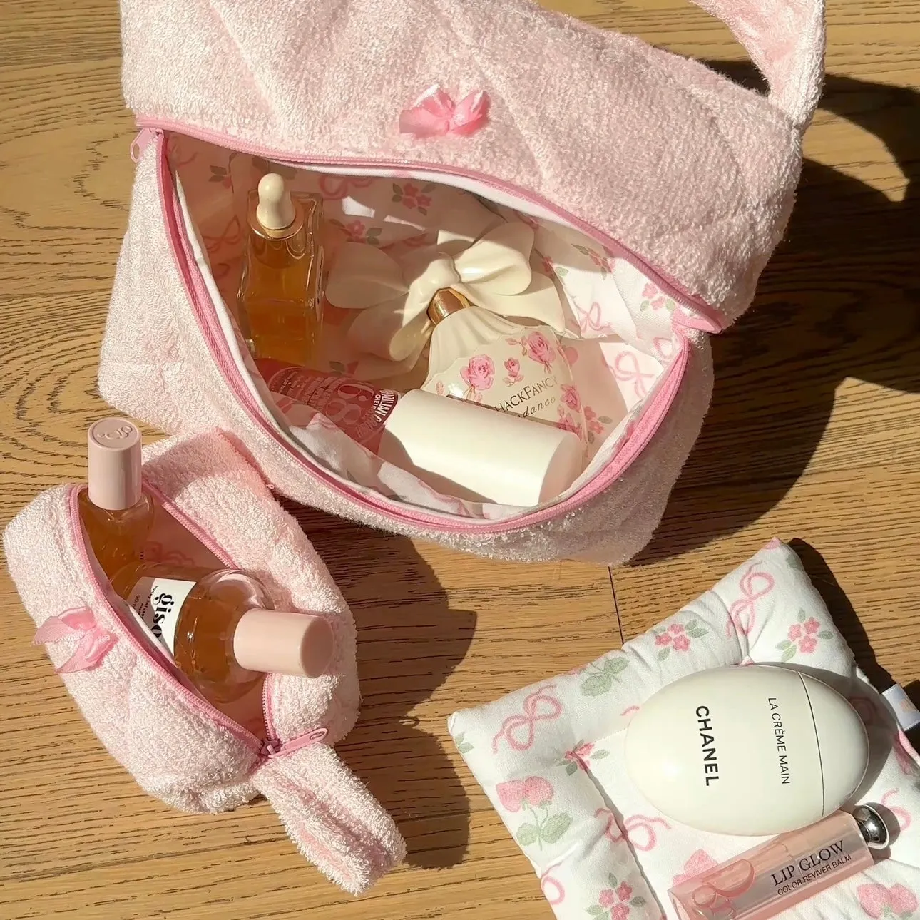 BABY PINK BOWS & BERRIES HANDBAG