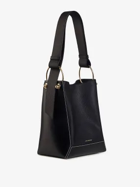 Black Lana Midi bucket bag