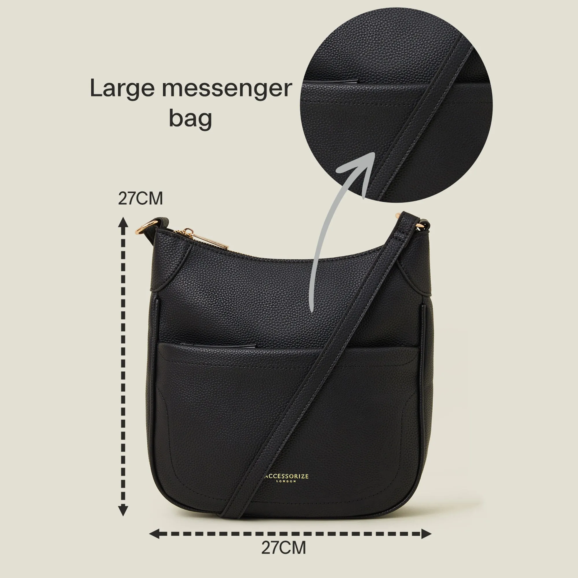 Black Large messenger bag