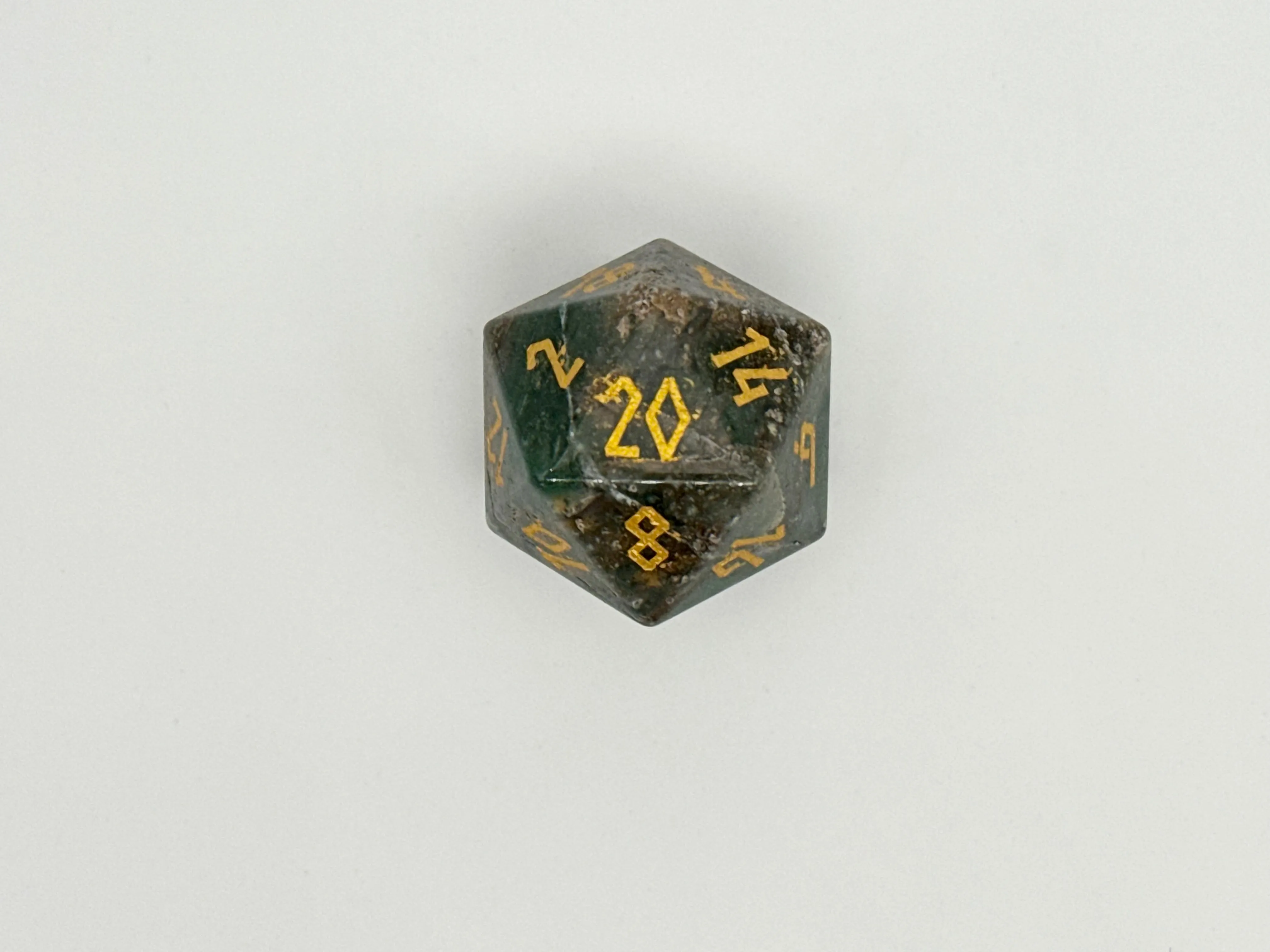 Blue Labradorite - Single D20 Gemstone Dice