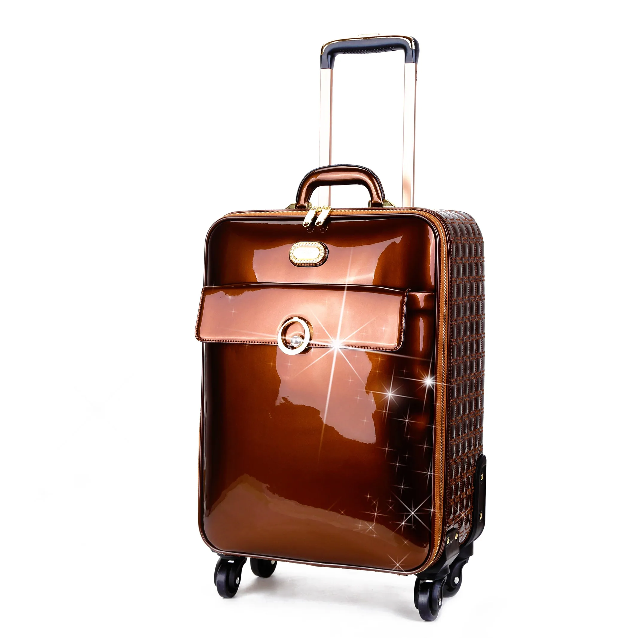 Brangio Glossy Trolley Bag with Modern Elegance