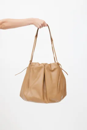 Brown Leather Bucket Bag