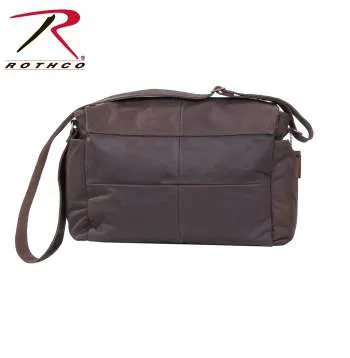 Brown Leather Classic Messenger Bag