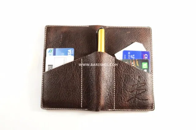 Brown Leather Passport Wallet