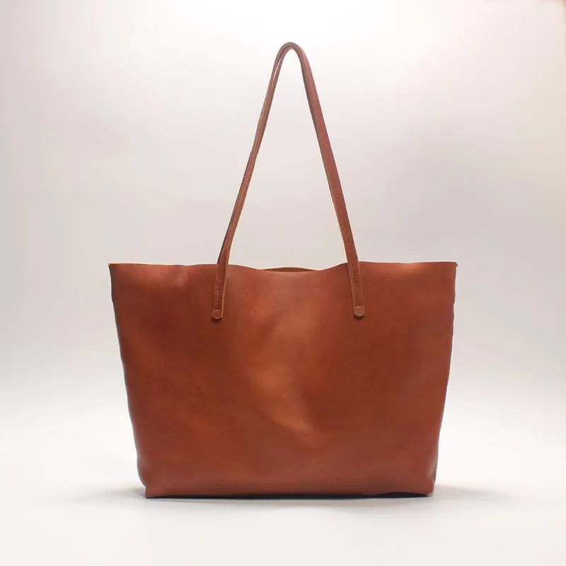 Brown Leather Tote Bag,Handbags,Women Bag