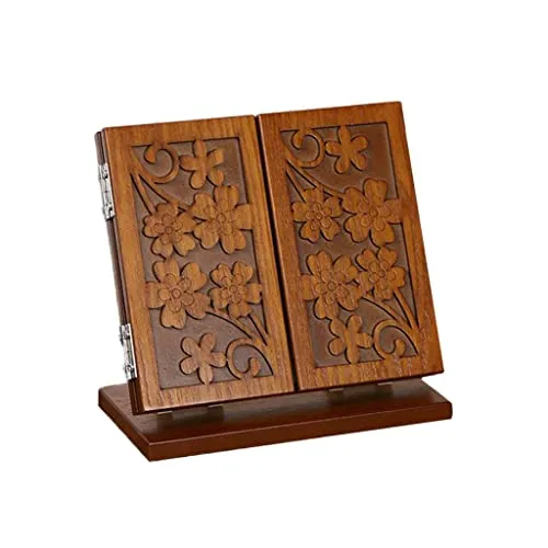 CALANDIS Antique Style Wood Cosmetic Mirror Panoramic Dressing Mirror Beauty Gifts Light Wood Color