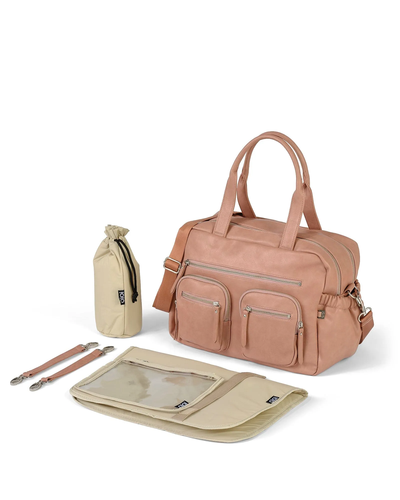 Carry All Nappy Bag - Dusty Rose Vegan Leather