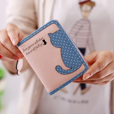 cartoon short wallet female Korean version lovely girl child vertical zipper position Purse