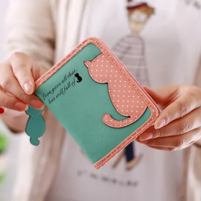 cartoon short wallet female Korean version lovely girl child vertical zipper position Purse