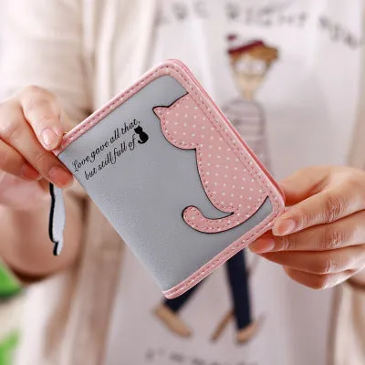 cartoon short wallet female Korean version lovely girl child vertical zipper position Purse