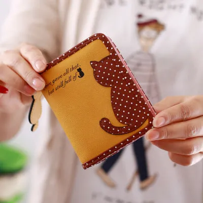 cartoon short wallet female Korean version lovely girl child vertical zipper position Purse