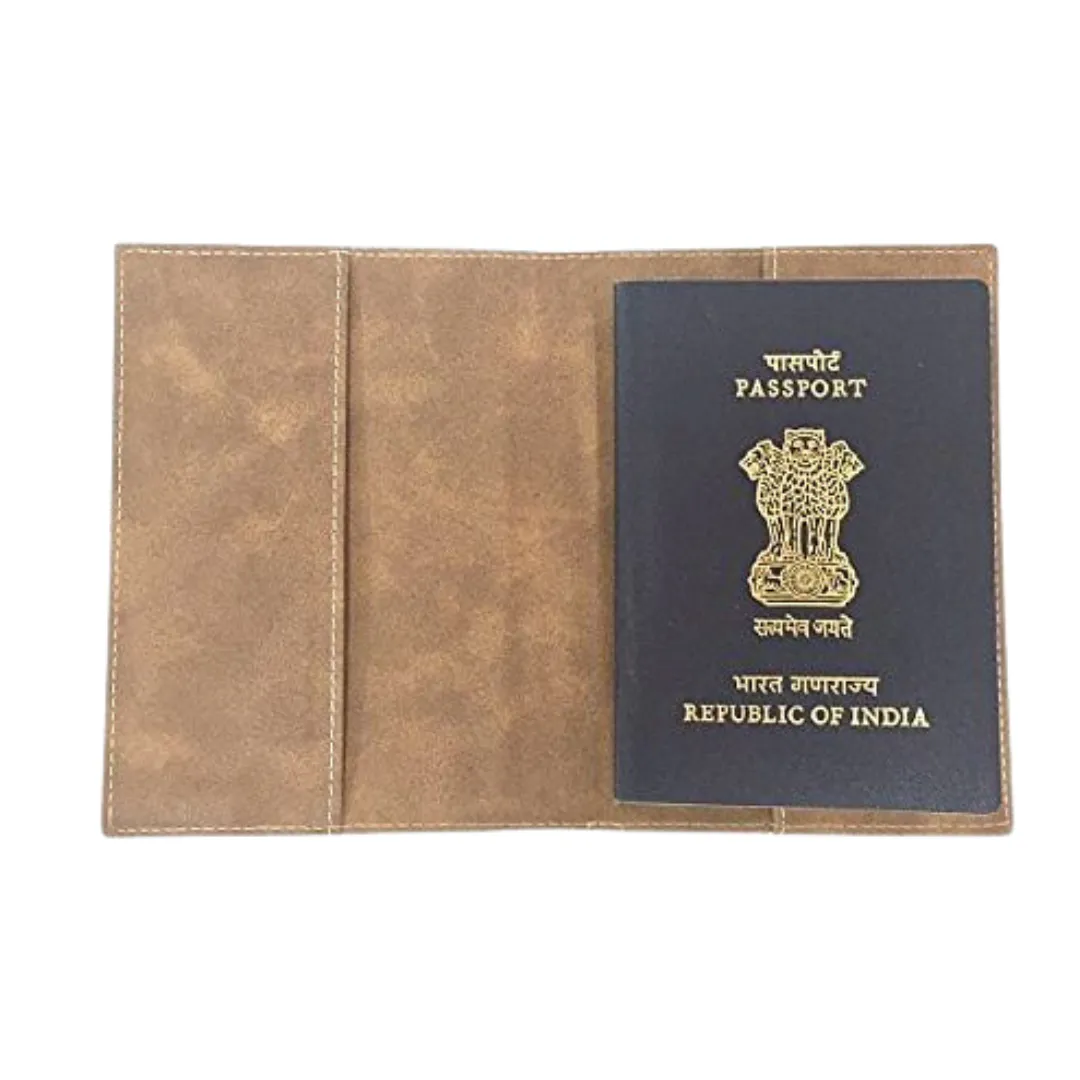 Classy Customized Passport Holder - Vacay Vibes With Leaves