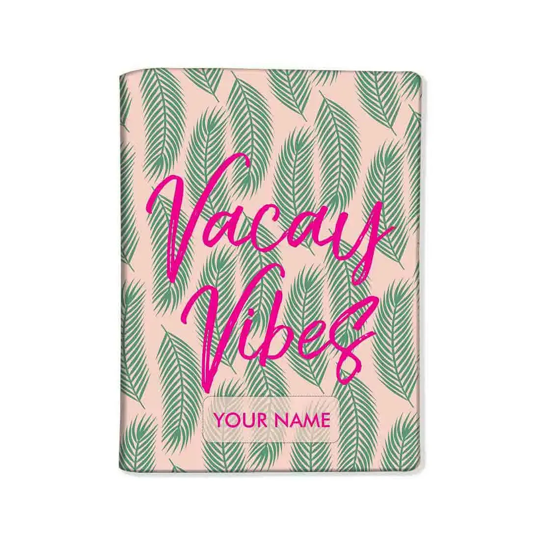 Classy Customized Passport Holder - Vacay Vibes With Leaves