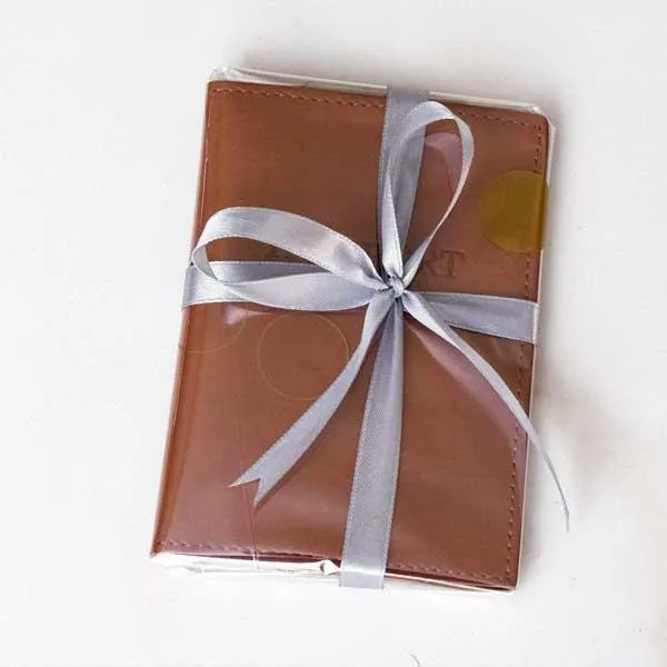 Cognac Genuine Leather Passport Holder